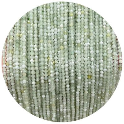 Gem Bead Doğal Kristal Yüzlü Yuvarlak Şekil Küçük Beyaz Yeşim Hurlite Bilezikler için gevşek boncuk telleri