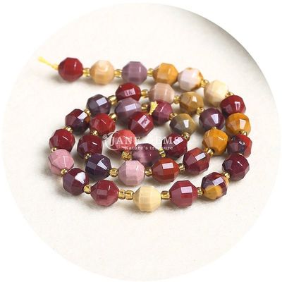 Cümle Doğal Kristal Gemstone Zeytinyağı Şekilli Boncuklar Yüzlü Boş Taş Boncuk Aksesuarları Rombus Boncuk Aralıklandırıcı