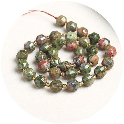Cümle Doğal Kristal Gemstone Zeytinyağı Şekilli Boncuklar Yüzlü Boş Taş Boncuk Aksesuarları Rombus Boncuk Aralıklandırıcı