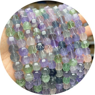 Cümle Doğal Kristal Gemstone Zeytinyağı Şekilli Boncuklar Yüzlü Boş Taş Boncuk Aksesuarları Rombus Boncuk Aralıklandırıcı
