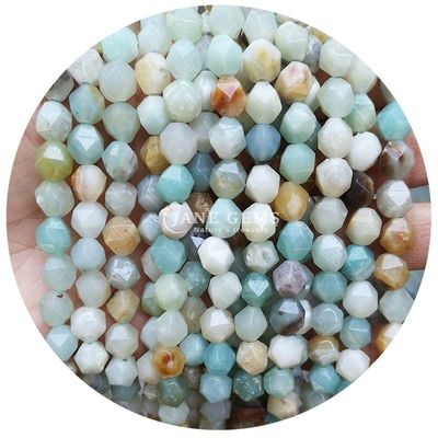 Alışveriş Alışveriş Doğal Kristal Gemstone Yüzlü İnciler Yüzlü Kayalık Taş İncil Aksesuarları Mücevherler için Rombus İncil Aralıklandırıcı