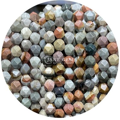 Alışveriş Alışveriş Doğal Kristal Gemstone Yüzlü İnciler Yüzlü Kayalık Taş İncil Aksesuarları Mücevherler için Rombus İncil Aralıklandırıcı