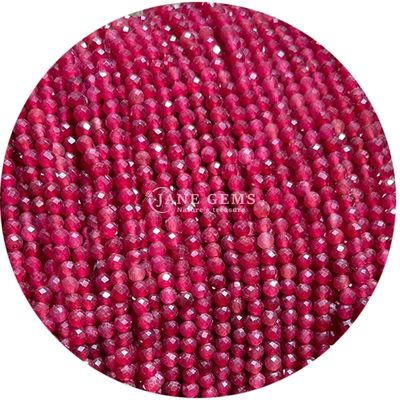 Çilek Kvarç Pembe Opal Mücevherler Boncuk Doğal Kristal Yüzlü Yuvarlak Şekil Bilezikler için küçük gevşek boncuk iplikleri