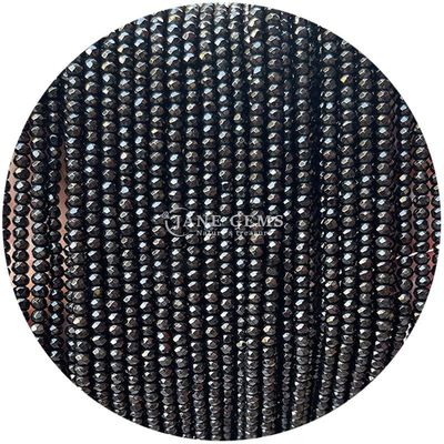 Beyaz Siyah Çalcedony Gemler Mermi Doğal Kristal Yüzlü Abacus Şekli Bilezikler için küçük gevşek mermi telleri