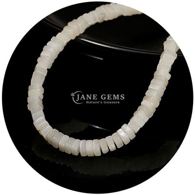 Alışveriş Alışveriş Doğal Yeşim Çıkarlı Boncuklar Gerçek Beyaz Opal Çıkarlı Boncuklar Kare Dilimli Şekil Çıkarlı Boncuklar DIY Mücevherler İçin Aralıklandırıcı
