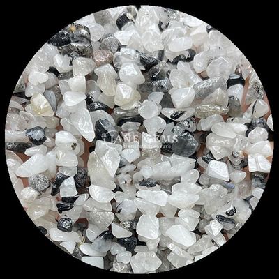 Citrine Siyah Rutile Taşlar Mermi Doğal Kristal Düzensiz Şekil Çip Çakıl Taş Çıkarlı Mermi Dalları Bilezikler İçin