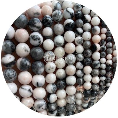 Alışveriş Alışveriş Doğal Taş Yuvarlak Çıplak Boncuklar 8mm Pembe Zebra Jasper Çıplak Boncuklar Turmalin Yuvarlak Boncuklar Mücevherler İçin Aralıklandırıcılar