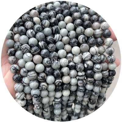 Alışveriş Alışveriş Doğal Taş Yuvarlak Çıplak Boncuklar 8mm Pembe Zebra Jasper Çıplak Boncuklar Turmalin Yuvarlak Boncuklar Mücevherler İçin Aralıklandırıcılar