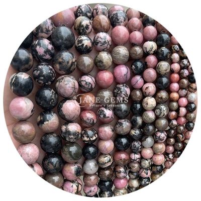 Alışveriş Alışveriş Doğal Taş Yuvarlak Çıplak Boncuklar 8mm Pembe Zebra Jasper Çıplak Boncuklar Turmalin Yuvarlak Boncuklar Mücevherler İçin Aralıklandırıcılar
