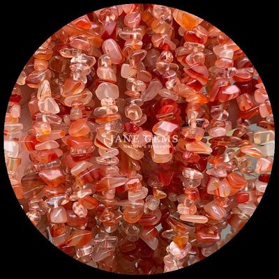 Kırmızı Agate Gemler Mermi Doğal Kristal Düzensiz Şekil Çip Çakıl Taşı Bilezikler için gevşek mermi iplikleri