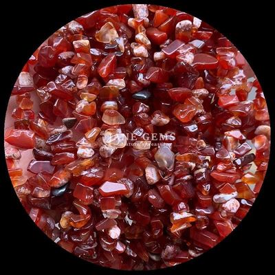 Kırmızı Agate Gemler Mermi Doğal Kristal Düzensiz Şekil Çip Çakıl Taşı Bilezikler için gevşek mermi iplikleri