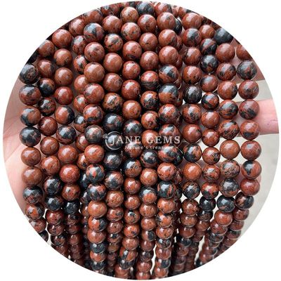 Alışveriş Alışveriş Doğal Taş Yuvarlak Yumuşak Mühürler 8mm Hematit Yumuşak Mühürler Lava Taşı Yuvarlak Agat Mühürler Mücevherler için Aralıklandırıcılar M