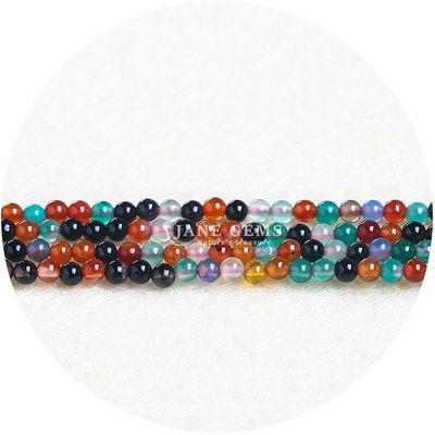 TOPLUKTAL Doğal değerli taşlar yuvarlak yumuşak boncuklar 8 mm çok renkli turmalin yuvarlak agat boncukları mücevher için boşluklar