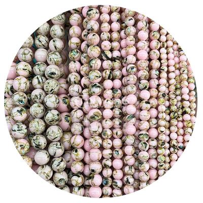 Toptan Satış Doğal Taş Yuvarlak Çıkarsız İnciler 8mm Çok Renkli Çizgili Agat Çıkarsız İnciler Yuvarlak İnciler Mücevherler İçin Aralıklandırıcılar