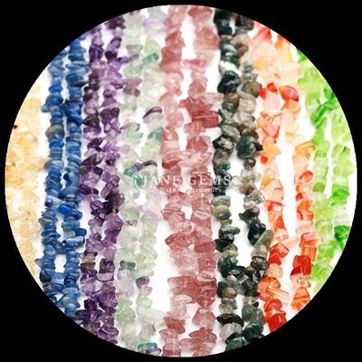 Pembe Turmalin Gem Bead Doğal Kristal Düzensiz Şekil Çip Çakıl Taşı Bilezikler için gevşek boncuk telleri