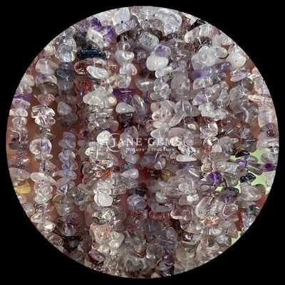 Pembe Turmalin Gem Bead Doğal Kristal Düzensiz Şekil Çip Çakıl Taşı Bilezikler için gevşek boncuk telleri