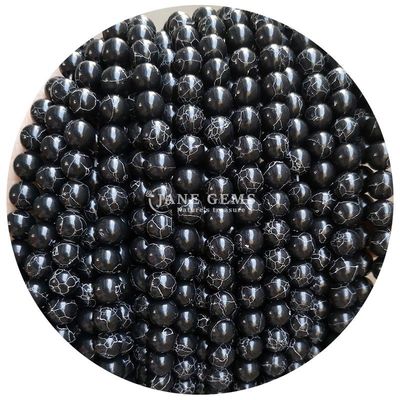Toptan Howlite yuvarlak taş gevşek boncuklar Turkuaz gevşek boncuklar yuvarlak boncuklar Mücevher yapımı için aralıklar