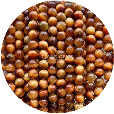 Alışveriş Alışveriş Doğal Taş Yuvarlak Çıplak Boncuklar 8mm Kaplan Gözü Çıplak Boncuklar Gül Kırmızı Kaplan Gözü Yuvarlak Boncuklar Mücevherler için Aralıklar