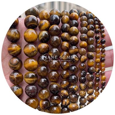 Alışveriş Alışveriş Doğal Taş Yuvarlak Çıplak Boncuklar 8mm Kaplan Gözü Çıplak Boncuklar Gül Kırmızı Kaplan Gözü Yuvarlak Boncuklar Mücevherler için Aralıklar