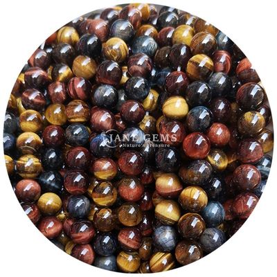 Alışveriş Alışveriş Doğal Taş Yuvarlak Çıplak Boncuklar 8mm Kaplan Gözü Çıplak Boncuklar Gül Kırmızı Kaplan Gözü Yuvarlak Boncuklar Mücevherler için Aralıklar