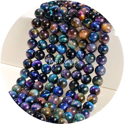 Alışveriş Alışveriş Doğal Taş Yuvarlak Çıplak Boncuklar 8mm Kaplan Gözü Çıplak Boncuklar Gül Kırmızı Kaplan Gözü Yuvarlak Boncuklar Mücevherler için Aralıklar