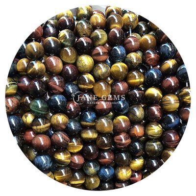 Alışveriş Alışveriş Doğal Taş Yuvarlak Çıplak Boncuklar 8mm Kaplan Gözü Çıplak Boncuklar Gül Kırmızı Kaplan Gözü Yuvarlak Boncuklar Mücevherler için Aralıklar