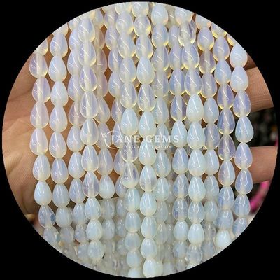 Kırmızı Yasemin Opalit Kaplan Gözü Gem Mermi Doğal Kristal Su Damlası Şekli Taş Soluk Mermi Dalları Bilezikler İçin