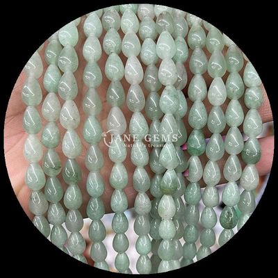Lapis Lazuli Yeşil Aventurine Gem Bead Doğal Kristal Su Damlası Şekli Taş Sıvı Mercekler Bilezikler İçin