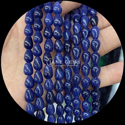 Lapis Lazuli Yeşil Aventurine Gem Bead Doğal Kristal Su Damlası Şekli Taş Sıvı Mercekler Bilezikler İçin