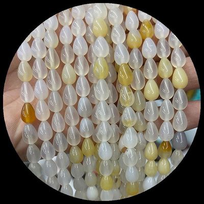 Lapis Lazuli Yeşil Aventurine Gem Bead Doğal Kristal Su Damlası Şekli Taş Sıvı Mercekler Bilezikler İçin