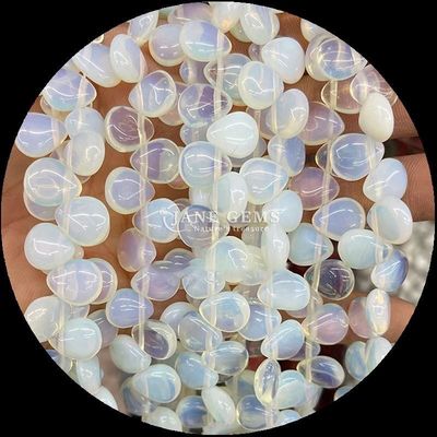 Malakit Açık Kuvars Gem Mermi Doğal Kristal Su Damlası Şekli Taş Çıkarlı Mermi Dalları Bilezikler İçin