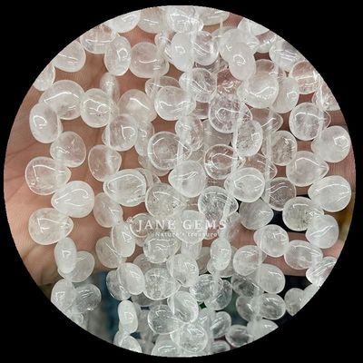 Malakit Açık Kuvars Gem Mermi Doğal Kristal Su Damlası Şekli Taş Çıkarlı Mermi Dalları Bilezikler İçin
