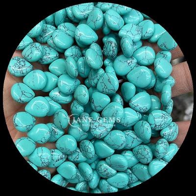 Malakit Açık Kuvars Gem Mermi Doğal Kristal Su Damlası Şekli Taş Çıkarlı Mermi Dalları Bilezikler İçin