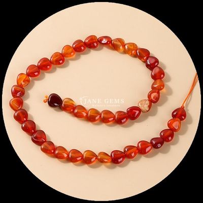 Gül Kuvars Karnelian Gem Bead Doğal Kristal Kalp Şekli Taş Çıkarılmamış İnci Dalları Bilezikler İçin