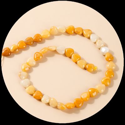 Gül Kuvars Karnelian Gem Bead Doğal Kristal Kalp Şekli Taş Çıkarılmamış İnci Dalları Bilezikler İçin