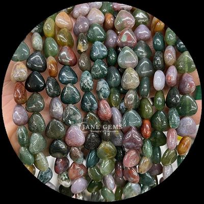 Beyaz Yeşim Altın Kumtaşı Gem Mermi Doğal Kristal Kalp Şekli Taş Çıkarılmamış Mermi Dalları Bilezikler İçin