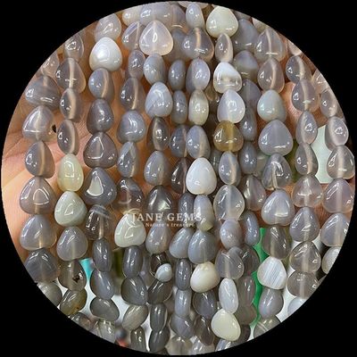 Akvamarin Ametist Gem Bead Doğal Kristal Kalp Şekli Taş Çıkarılmamış İnci Dalları Bilezikler İçin