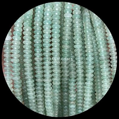 Pembe Aventurine Yeşil Aventurine Gem Bead Doğal Kristal UFO Şekli Taş Çıkarılmamış İnci Dalları Bilezikler İçin