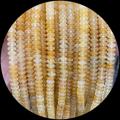 Pembe Aventurine Yeşil Aventurine Gem Bead Doğal Kristal UFO Şekli Taş Çıkarılmamış İnci Dalları Bilezikler İçin