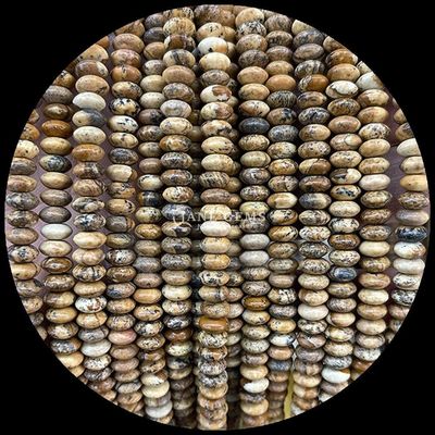 Sodalite Resim Taş Gem Bead Doğal Kristal UFO Şekli Taş Çıkarılmamış İnci Dalları Bilezikler İçin