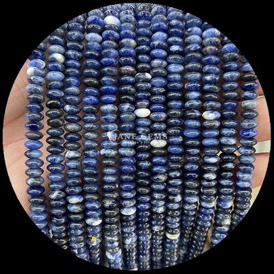 Sodalite Resim Taş Gem Bead Doğal Kristal UFO Şekli Taş Çıkarılmamış İnci Dalları Bilezikler İçin