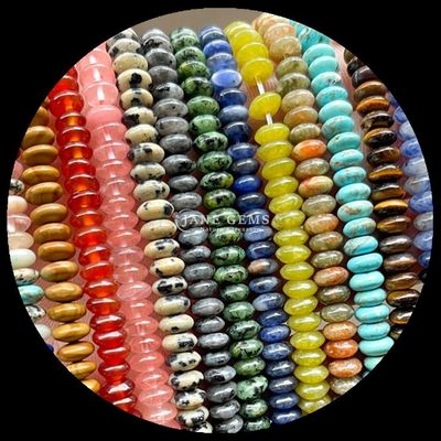 Limon Yeşim Amazonite Gem Bead Doğal Kristal UFO Şekli Taş Çıkarılmamış Mermi Dişleri Bilezikler İçin