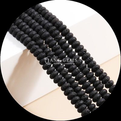 Şanslı Yeşim Lava Taşı Gem Mermi Doğal Kristal Abacus Şekli Taş Bilezikler İçin Sıvı Mermi Fileri