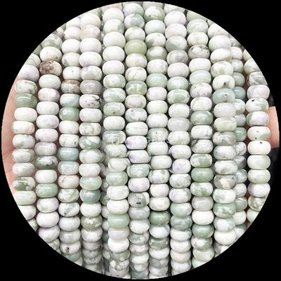 Şanslı Yeşim Lava Taşı Gem Mermi Doğal Kristal Abacus Şekli Taş Bilezikler İçin Sıvı Mermi Fileri