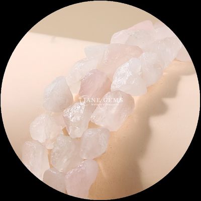 Gül Kuvars Ametist Gem Bead Doğal Kristal Çift Taş Çarpık Taş Bilezikler için gevşek boncuk iplikleri