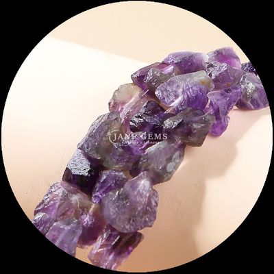 Gül Kuvars Ametist Gem Bead Doğal Kristal Çift Taş Çarpık Taş Bilezikler için gevşek boncuk iplikleri