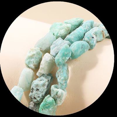 Fluorite Amazonite Gem Bead Doğal Kristal Çift Taş Çarpık Taş Bilezikler için gevşek boncuk iplikleri