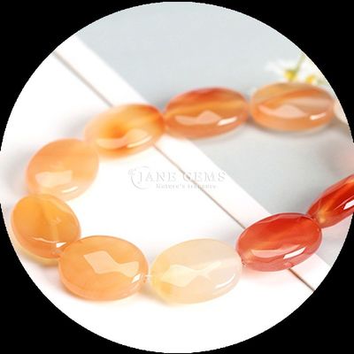 Şık Hint Agate Kırmızı Yeşim Taşı gevşek boncuk iplikleri yüzlü oval şekli değerli taş boncuk