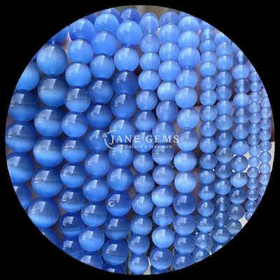 Yuvarlak Şekil Gem Bead Renkli Mavi Yeşil Turuncu Renkli Kedim Gözleri Kulüpler için gevşek boncuk telleri