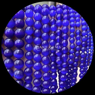 Yuvarlak Şekil Gem Bead Renkli Mavi Yeşil Turuncu Renkli Kedim Gözleri Kulüpler için gevşek boncuk telleri